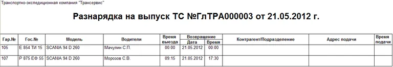 программа 1с управление автотранспортом стандарт